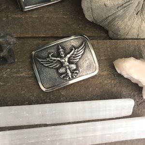Vintage silver belt buckle